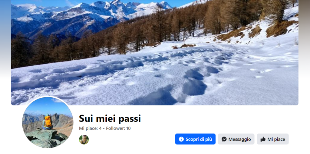 copertina pagina facebook sui miei passi contatti